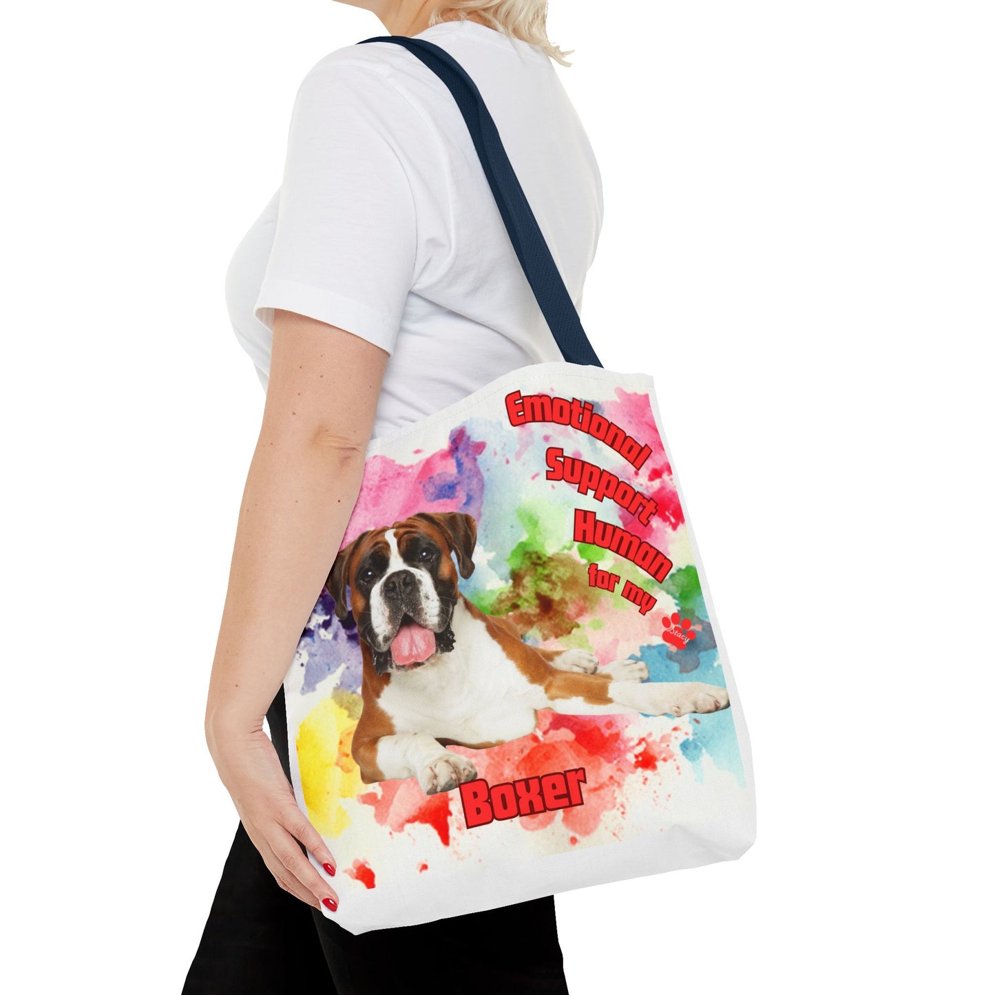 Emotional Support Human for my Boxer tote bag