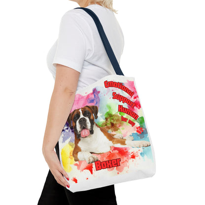 Emotional Support Human for my Boxer tote bag