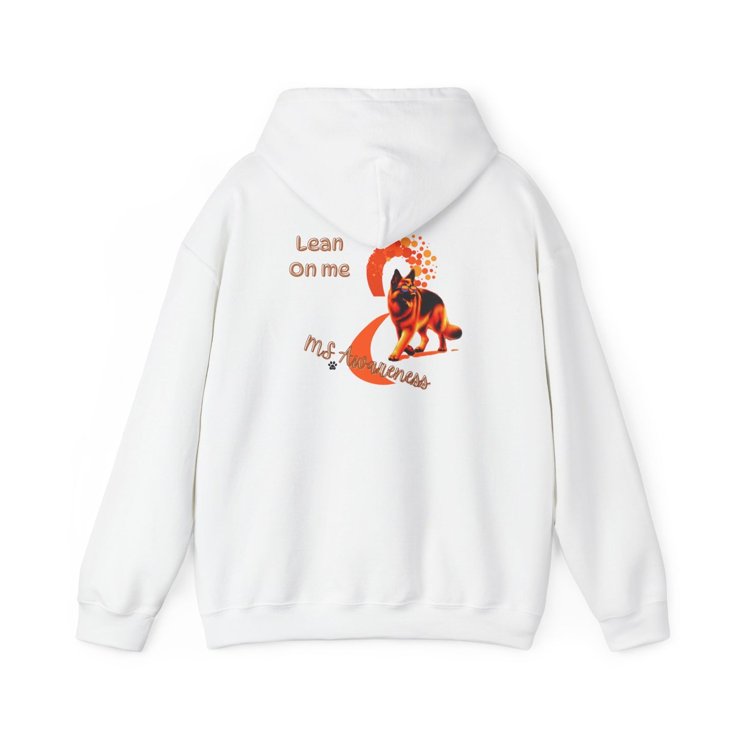 German Shepherd "Lean on Me" MS Awareness Hoodie