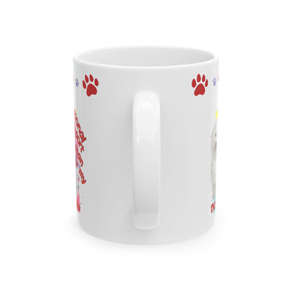 Emotional Support Human for Bichon Frise Ceramic Coffee Mug