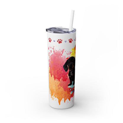 Emotional Support Human for my Dachshund Smooth Hair  Skinny Tumbler
