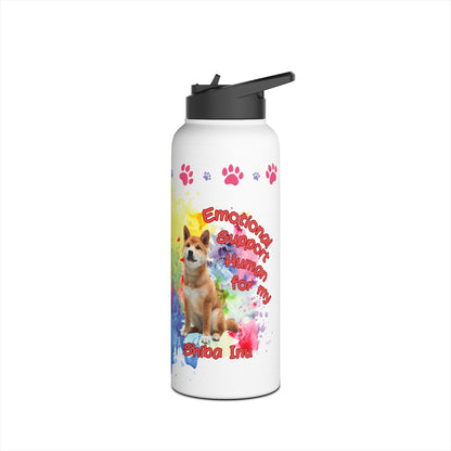 Emotional Support Human for my Shiba Inu Water Bottle