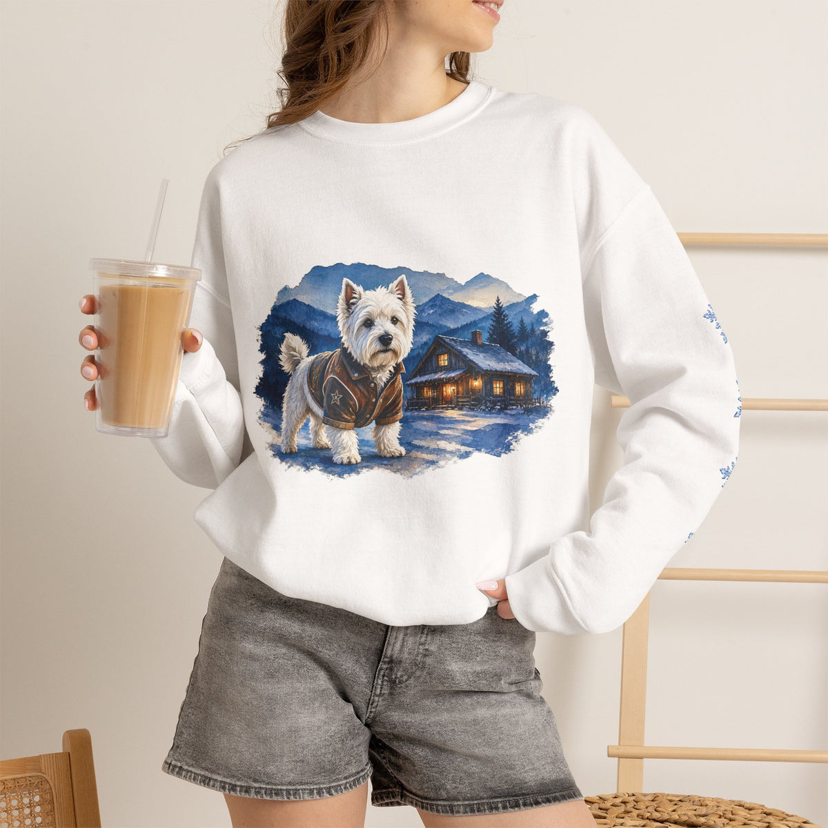 West Highland Terrier Smoky Mountain Christmas Sweatshirt
