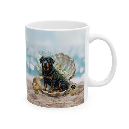 Cancer Zodiac Rottweiler Coastal Connection Ceramic Coffee Mug