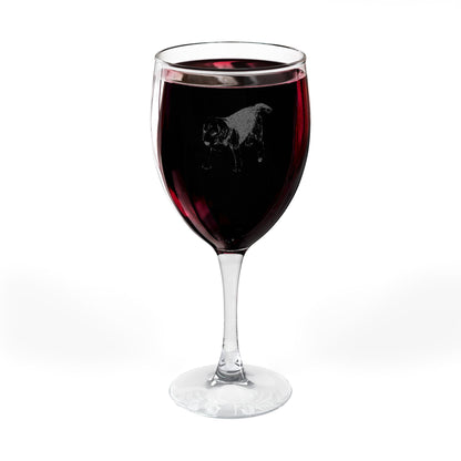 Beagle Engraved Wine Glass