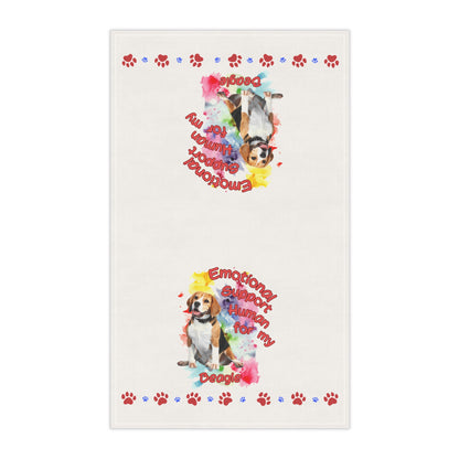Emotional Support Human for my Beagle Tea Towel