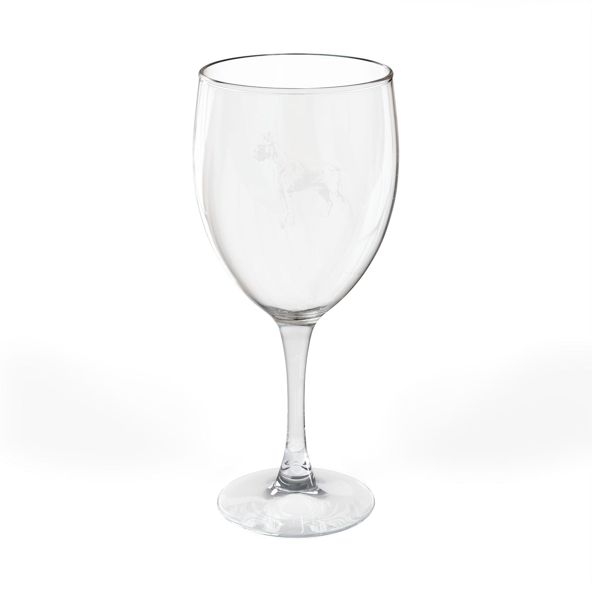 Boxer Engraved Wine Glass