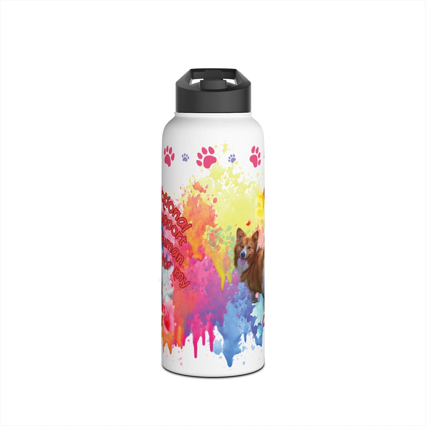 Emotional Support Human for my Corgi Sports Water Bottle