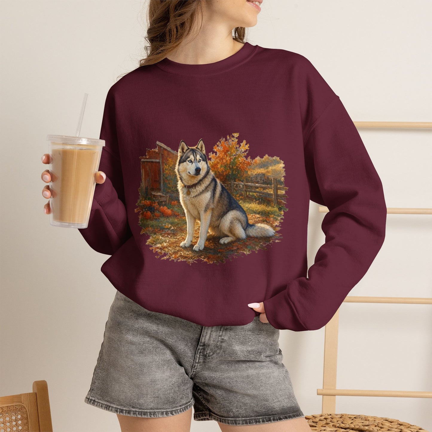 Siberian Husky Sweater Weather Sweatshirt