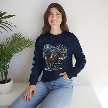 Black Lab Smoky Mountain Christmas Sweatshirt