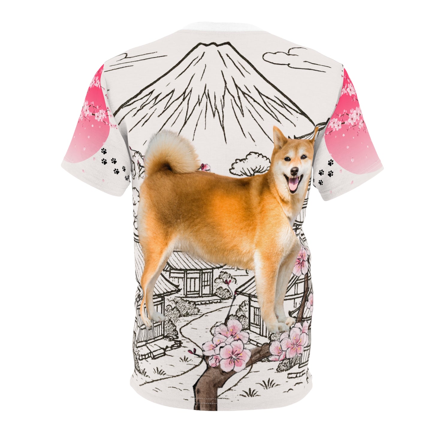 Shiba Inu Cherry Blossom  Unisex Tee
