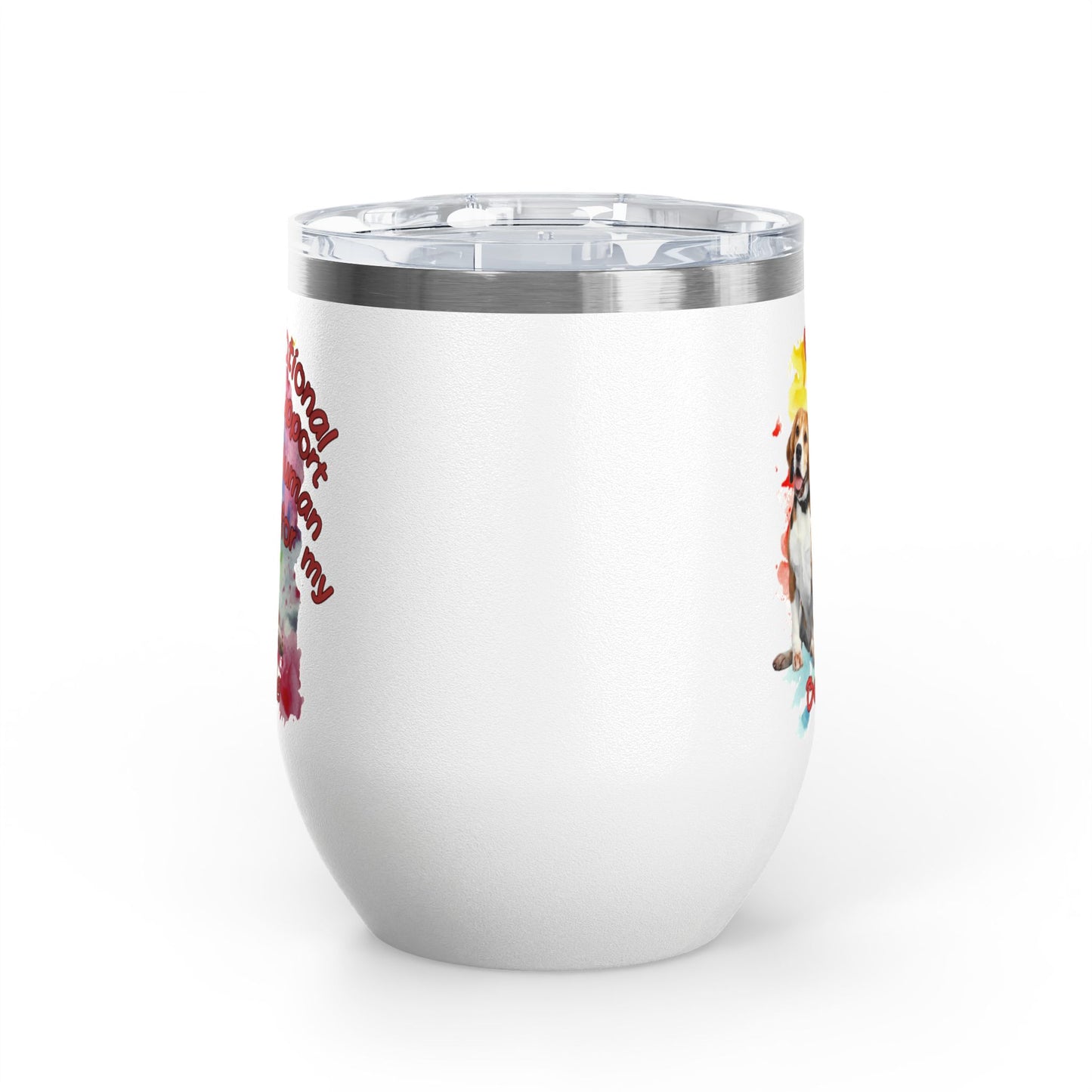 Emotional Support Human for My Beagle Wine Tumbler