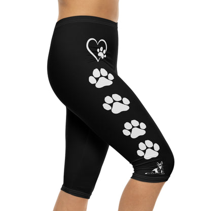 Paws and Hearts German Shepherd Women’s Capri Leggings.