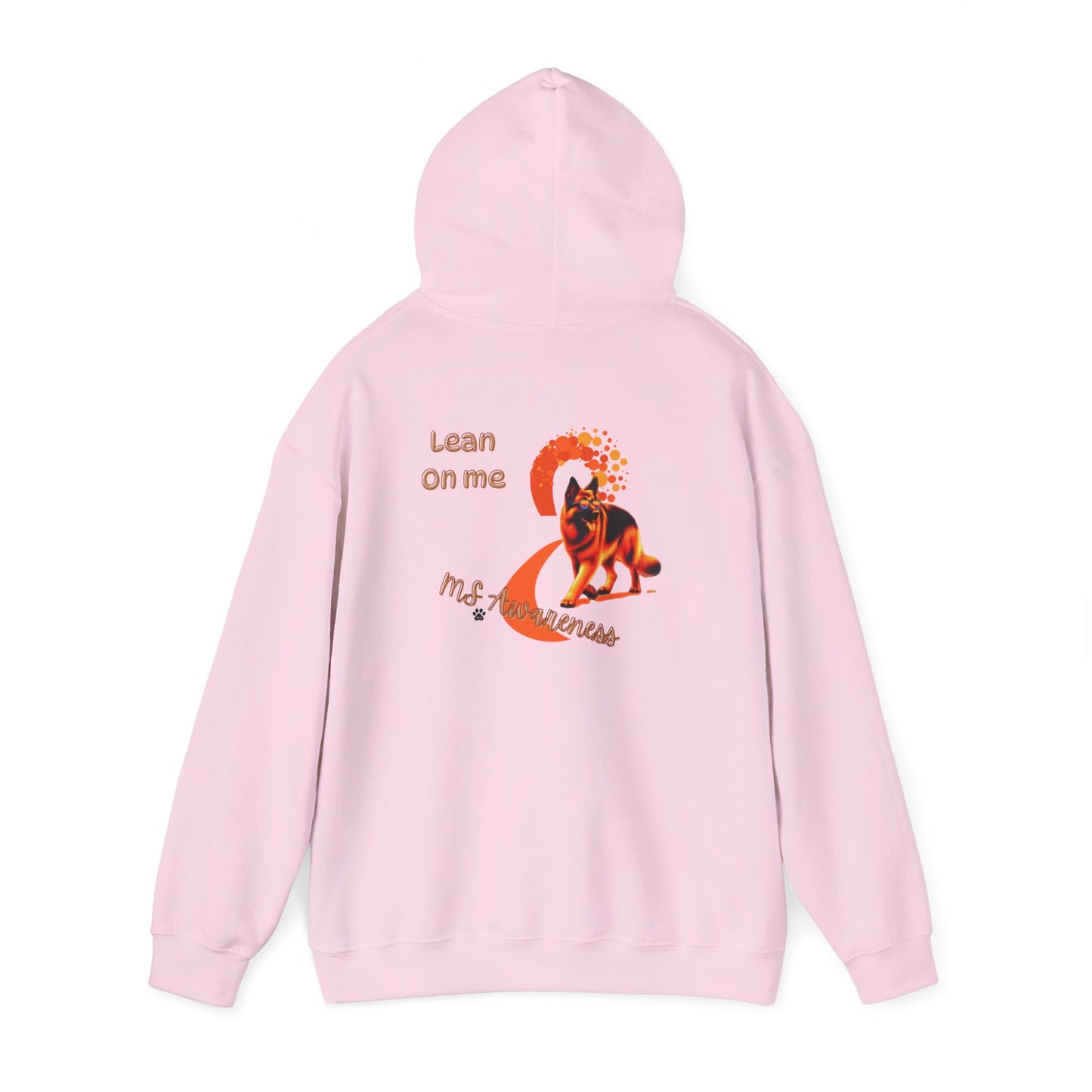 German Shepherd "Lean on Me" MS Awareness Hoodie