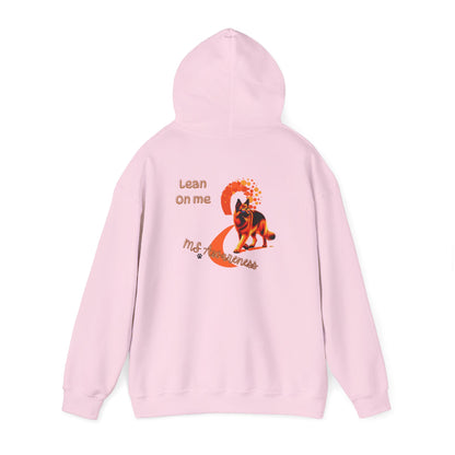 German Shepherd "Lean on Me" MS Awareness Hoodie
