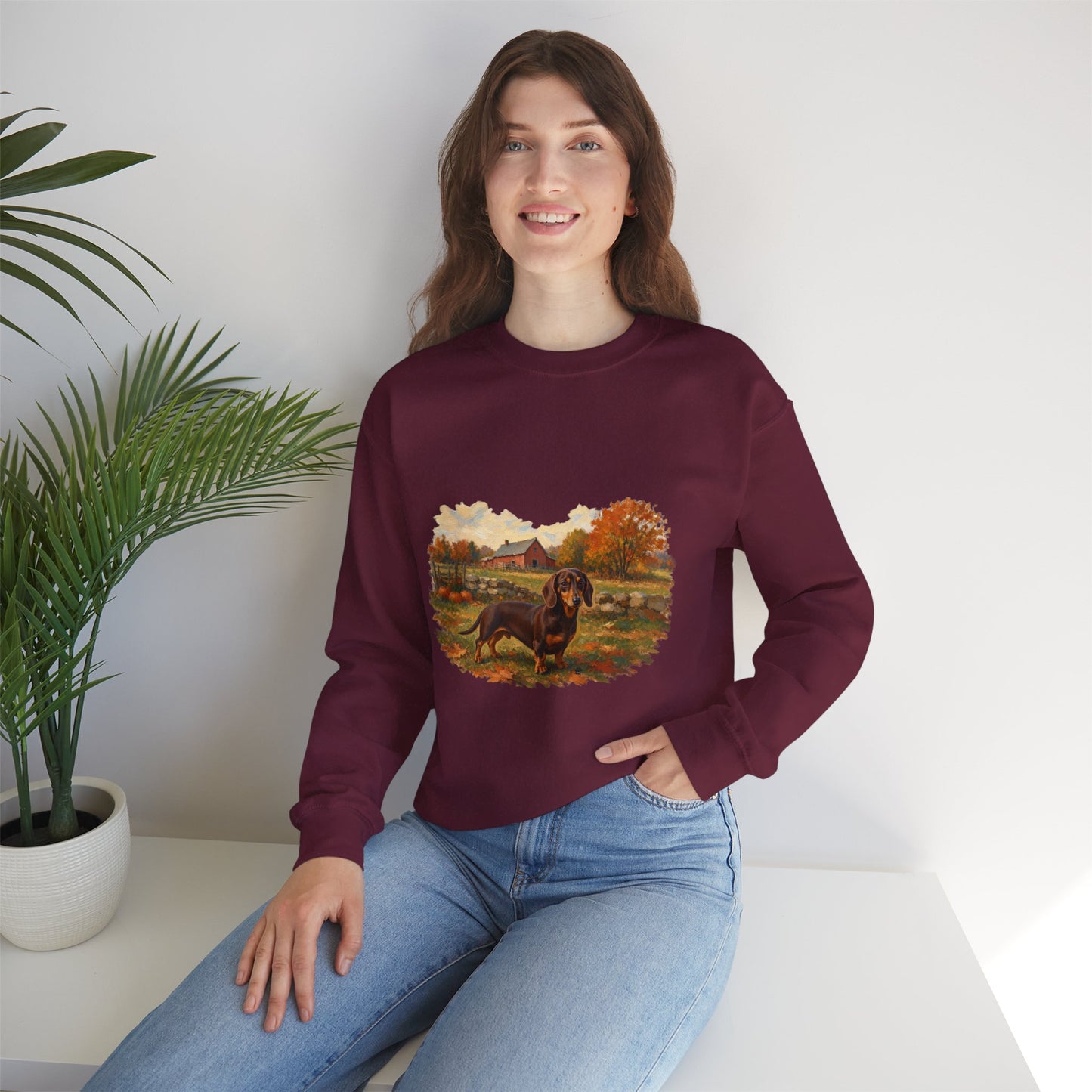 Smooth Hair Dachshund Sweater Weather Sweatshirt