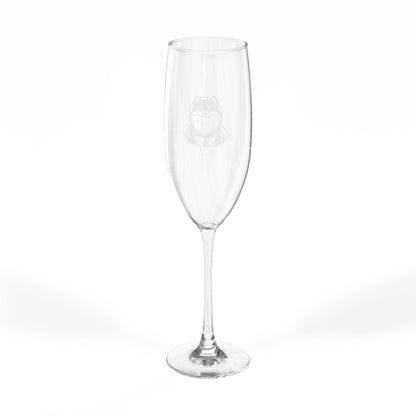 Pomsky Engraved Champagne Flute