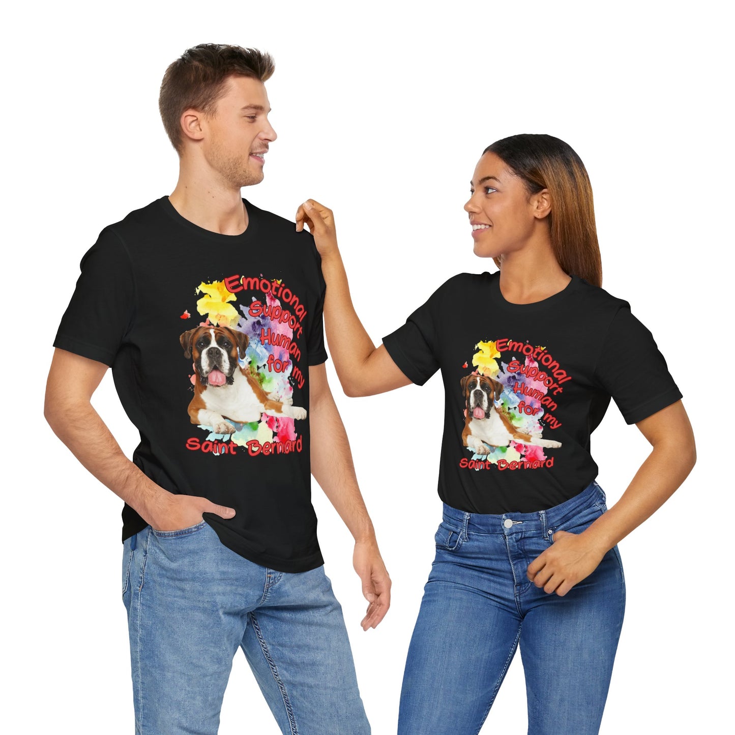 Emotional Support Human Saint Bernard Tee