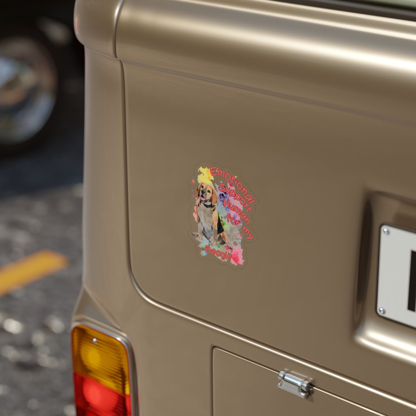 Emotional Support Human for my Beagle Sticker