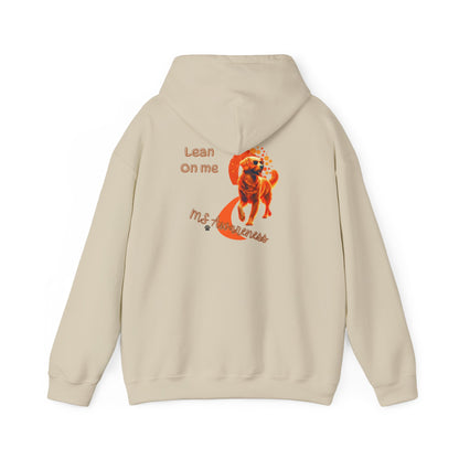 Golden Retriever "Lean on Me" MS Awareness Hoodie