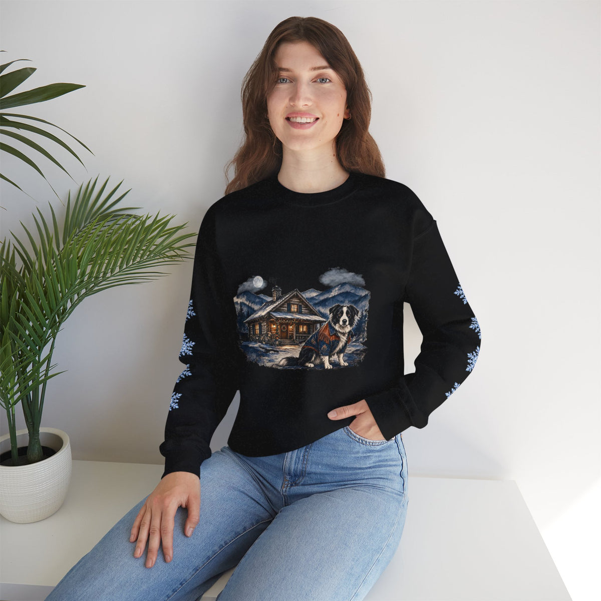 Border Collie Smoky Mountain Christmas Sweatshirt