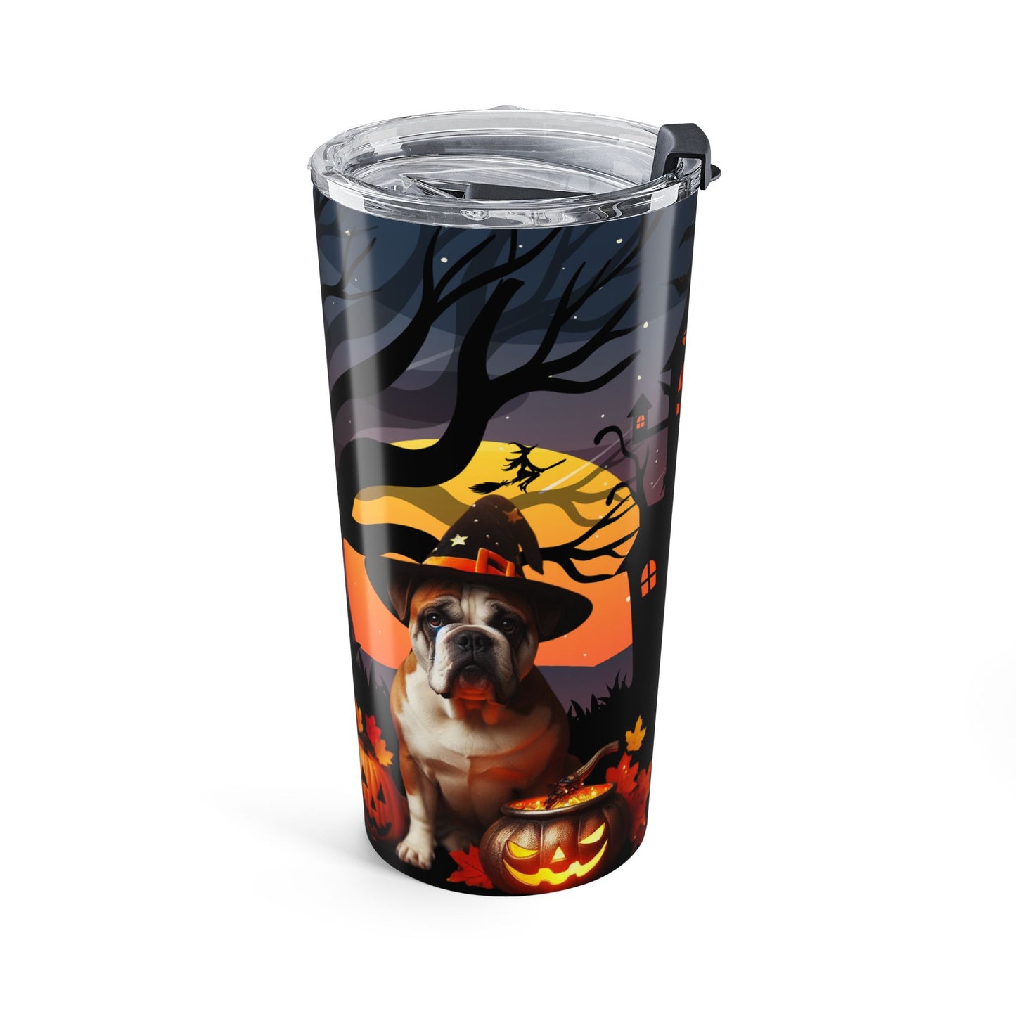 Halloween Witch American Bulldog Tumbler
