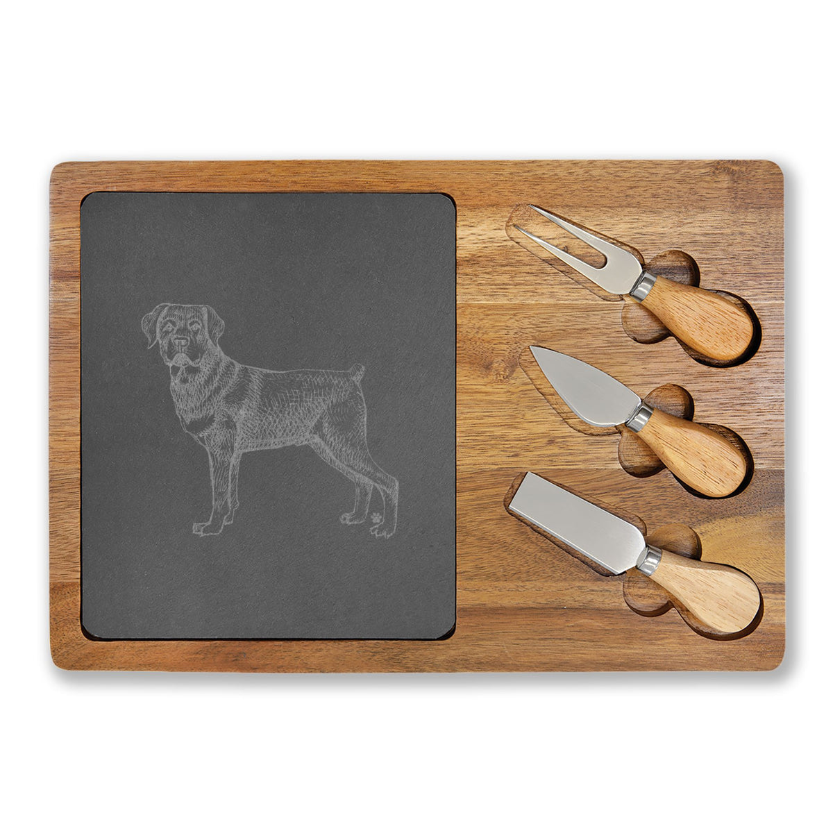 Rottweiler Engraved Charcuterie Board, Dog Lover Cheese Board & Serving Platter