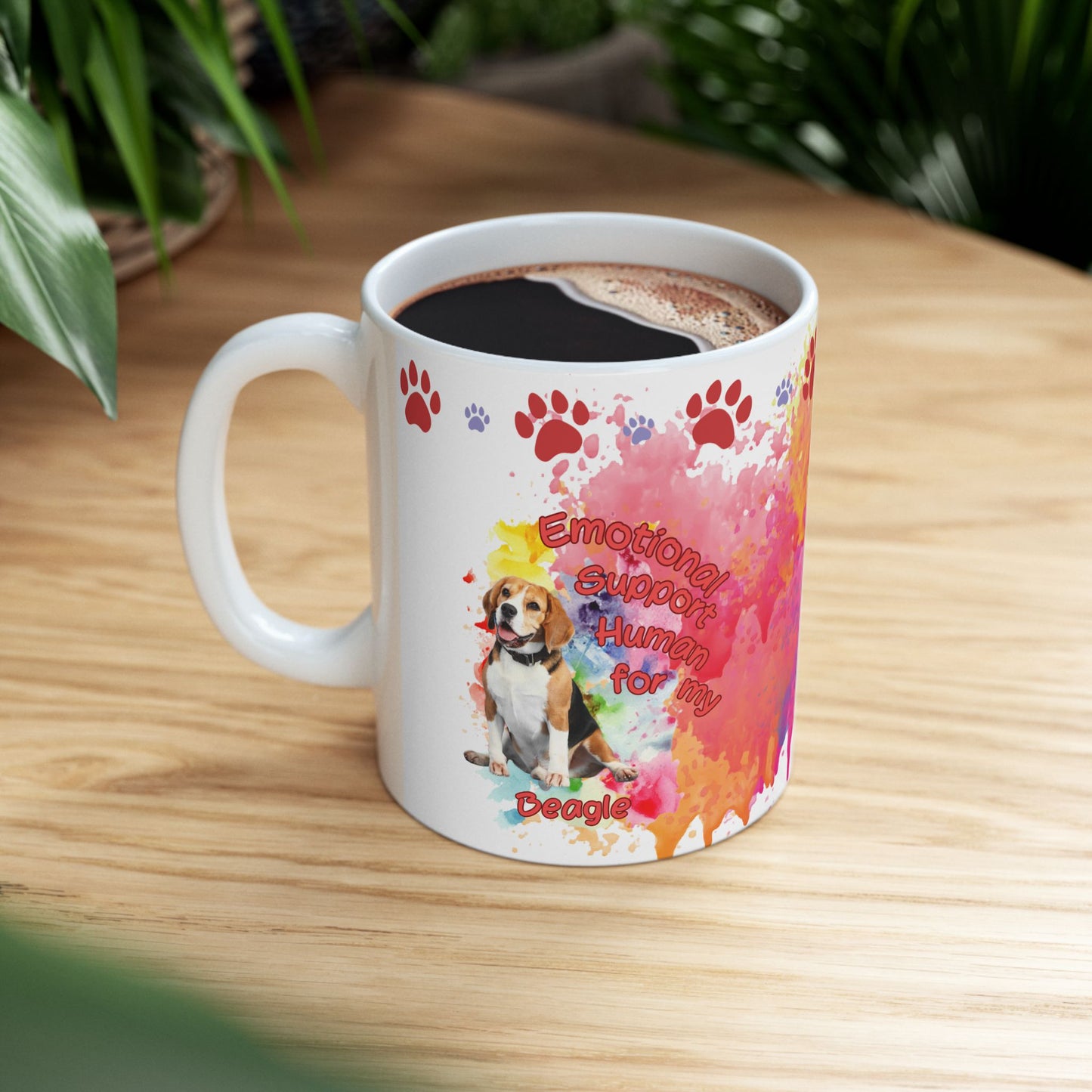Emotional Support Human for my Beagle Coffee Mug
