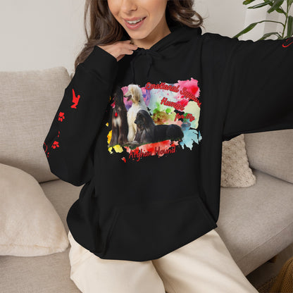 Afghan Hound Emotional Support Human Hooded Sweatshirt
