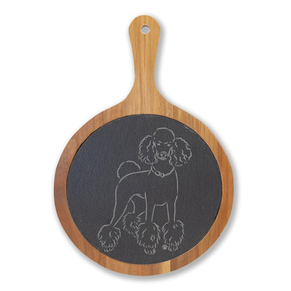 Standard Poodle Engraved Charcuterie Board, Dog Lover Cheese Board & Serving Platter