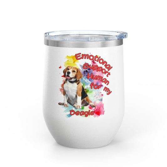 Emotional Support Human for my Beagle Wine Tumbler