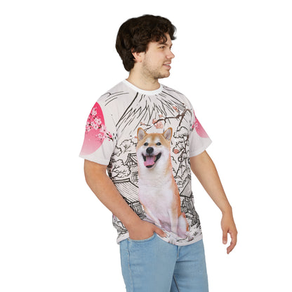 Shiba Inu Cherry Blossom  Unisex Tee