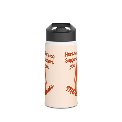 Great Dane "Here to Support You" MS Awareness Stainless Steel Water Bottle