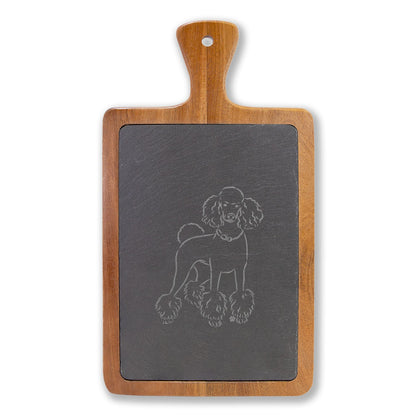 Standard Poodle Engraved Charcuterie Board, Dog Lover Cheese Board & Serving Platter