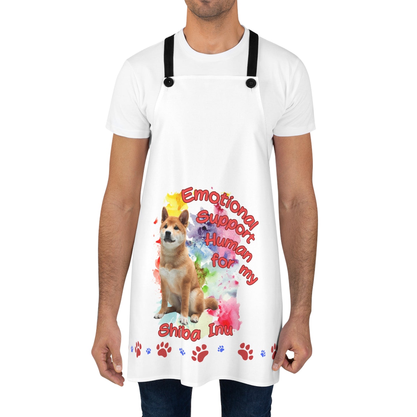 Emotional Support Human for my Shiba Inu Apron