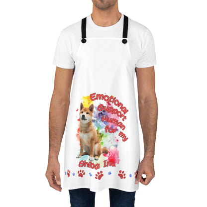 Emotional Support Human for my Shiba Inu Apron
