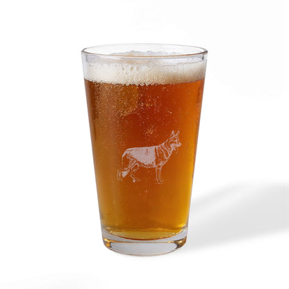 German Shepherd Engraved Pint Glass