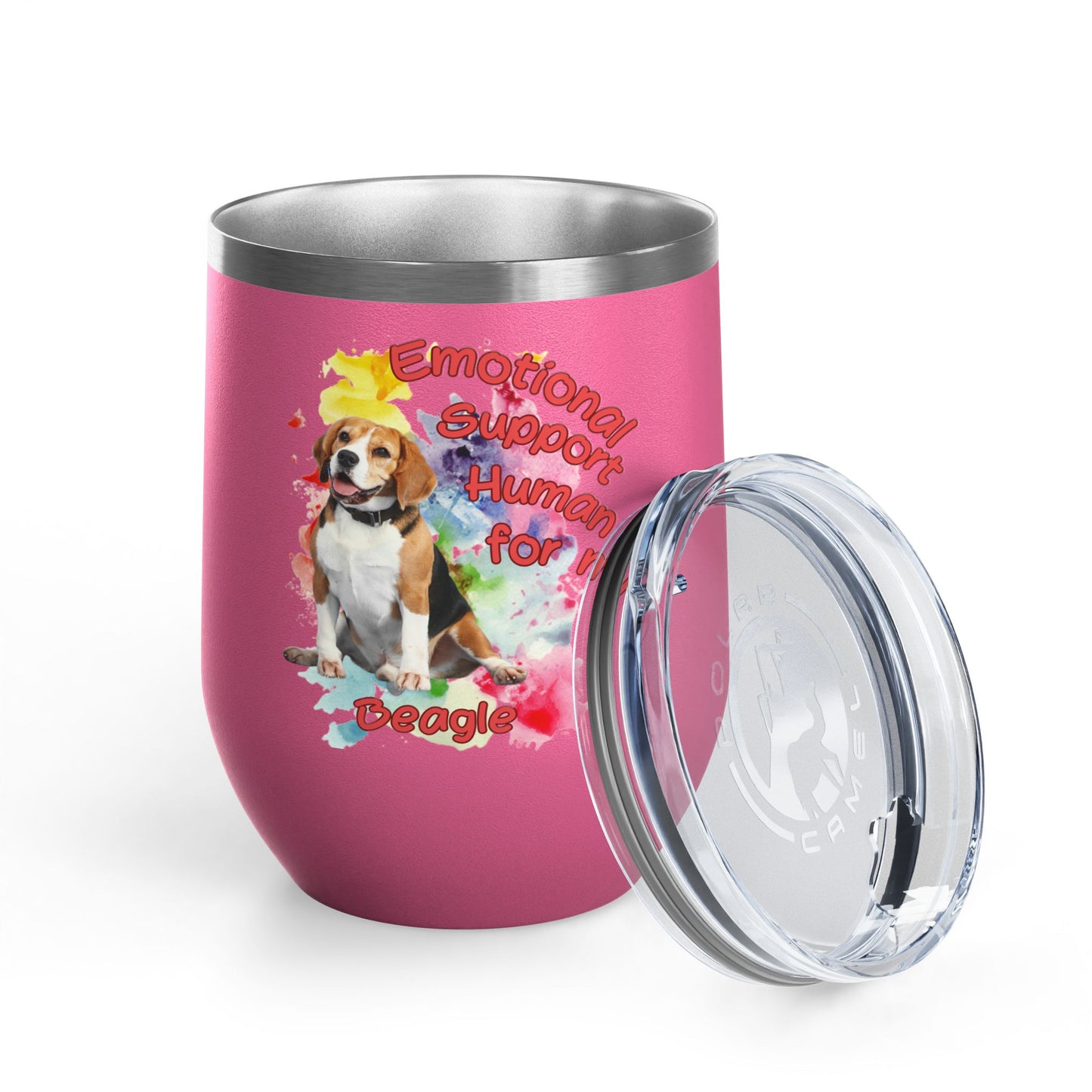 Emotional Support Human for My Beagle Wine Tumbler