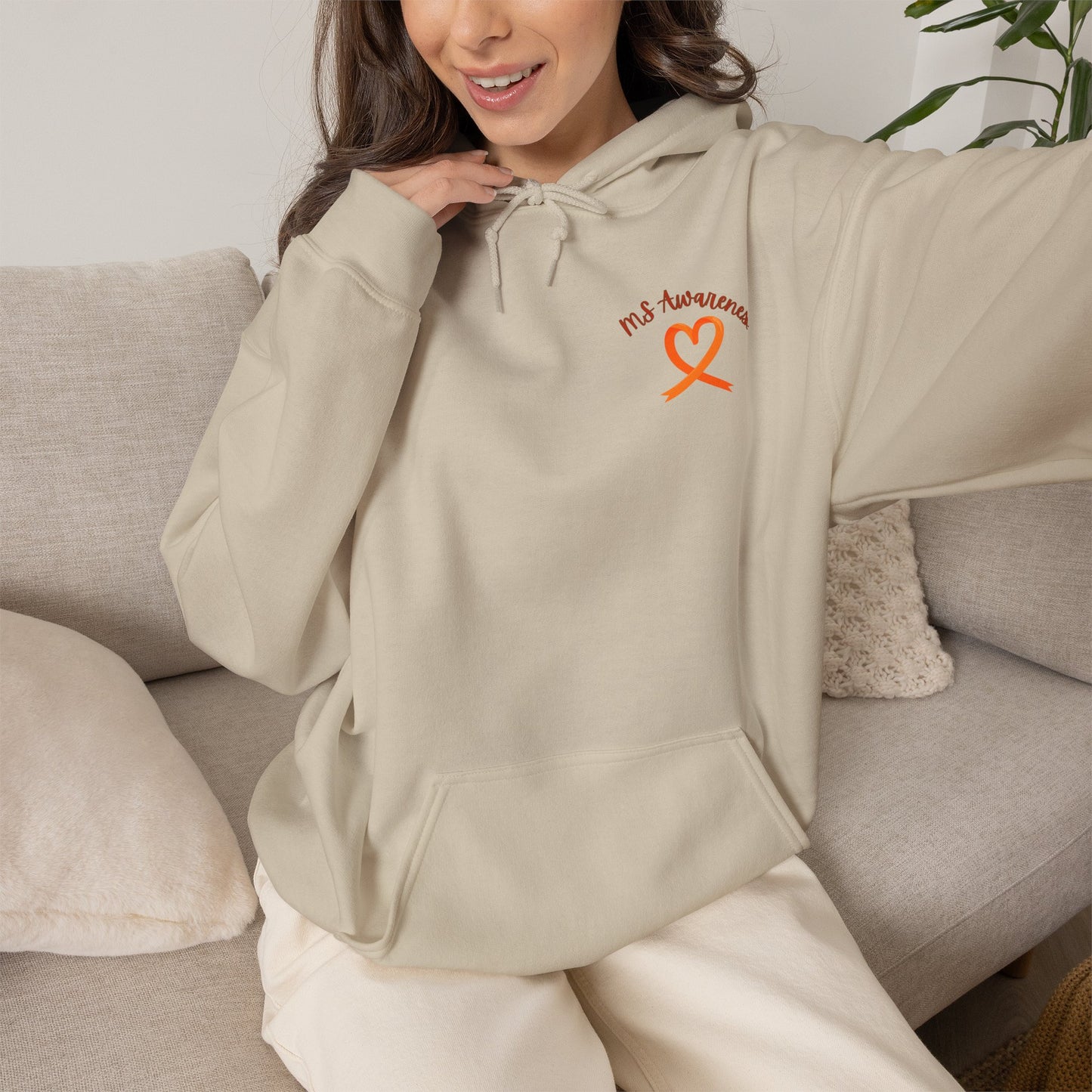 German Shepherd "Lean on Me" MS Awareness Hoodie