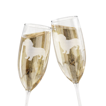 Dachshund Wire Hair Engraved Champagne Flute