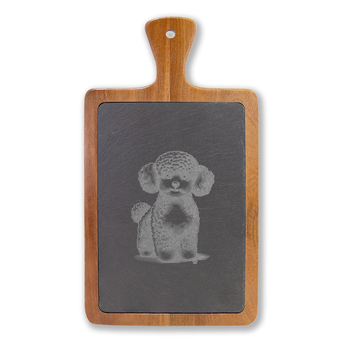 Toy Poodle Engraved Charcuterie Board, Dog Lover Cheese Board & Serving Platter