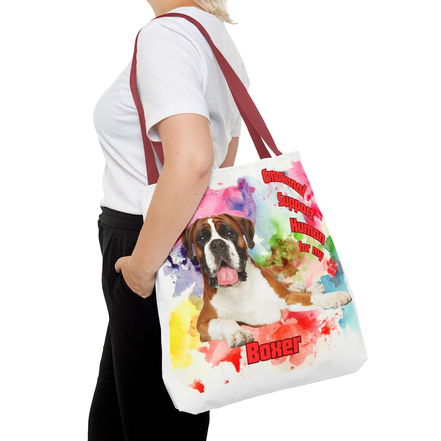 Emotional Support Human for my Boxer tote bag