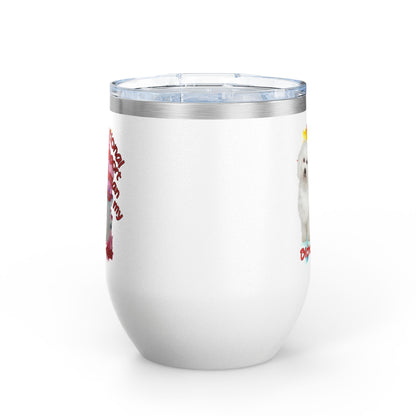 Emotional Support Human for my Bichon Frise Wine Tumbler