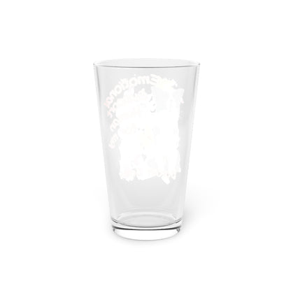 Emotional Support Human for my Border Collie Clear Pint Glass