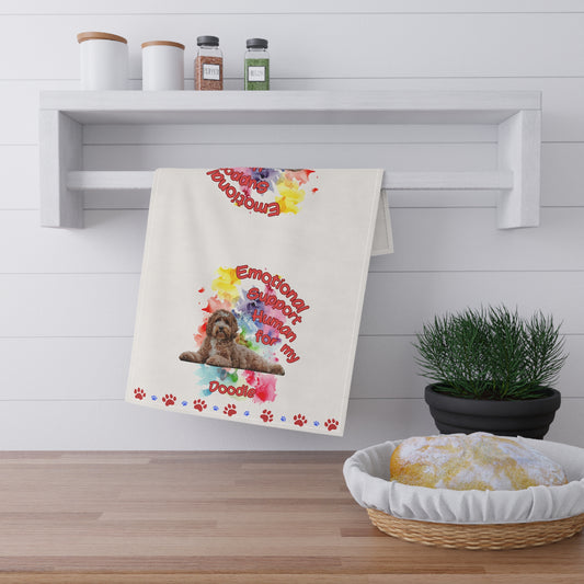 Emotional Support Human for my Doodle Dog Tea Towel