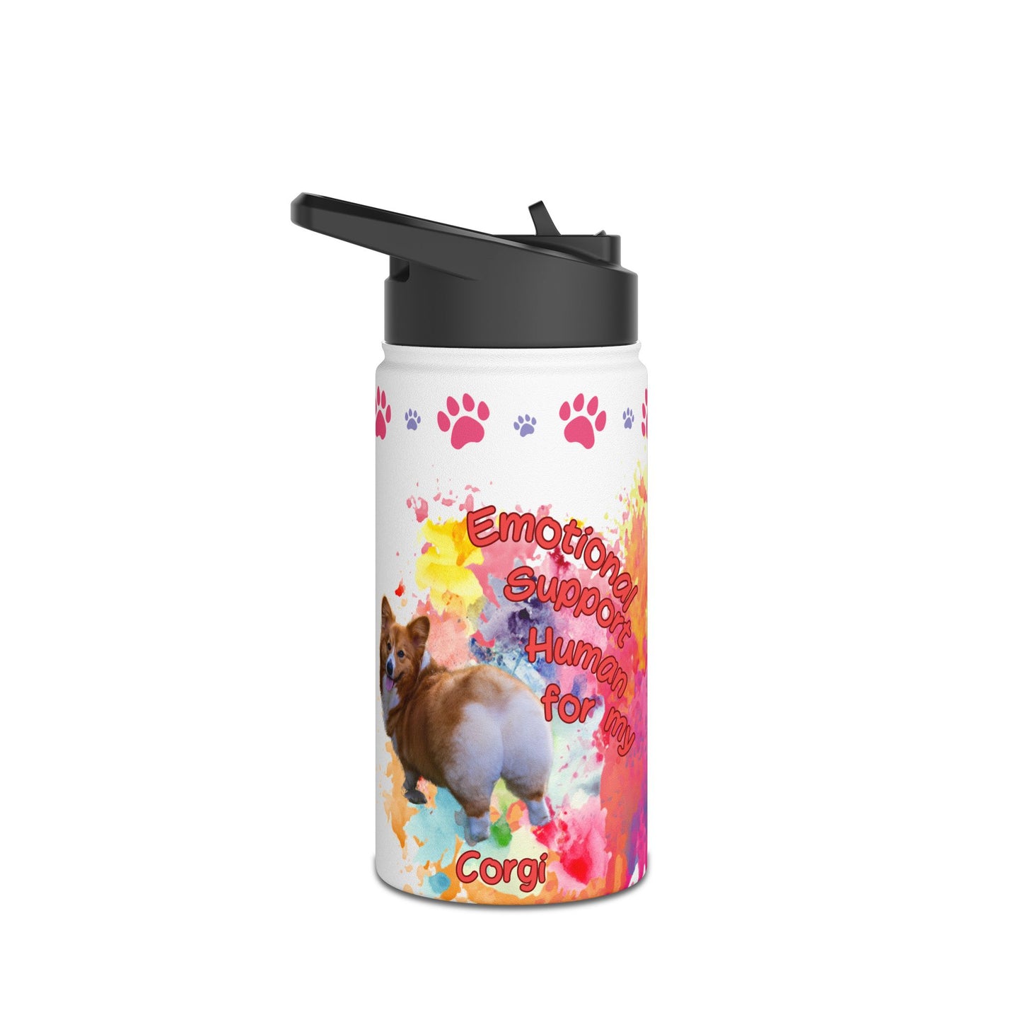 Emotional Support Human for my Corgi Sports Water Bottle