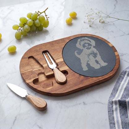 Doodle Engraved Charcuterie Board, Dog Lover Cheese Board & Serving Platter