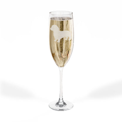 Dachshund Wire Hair Engraved Champagne Flute