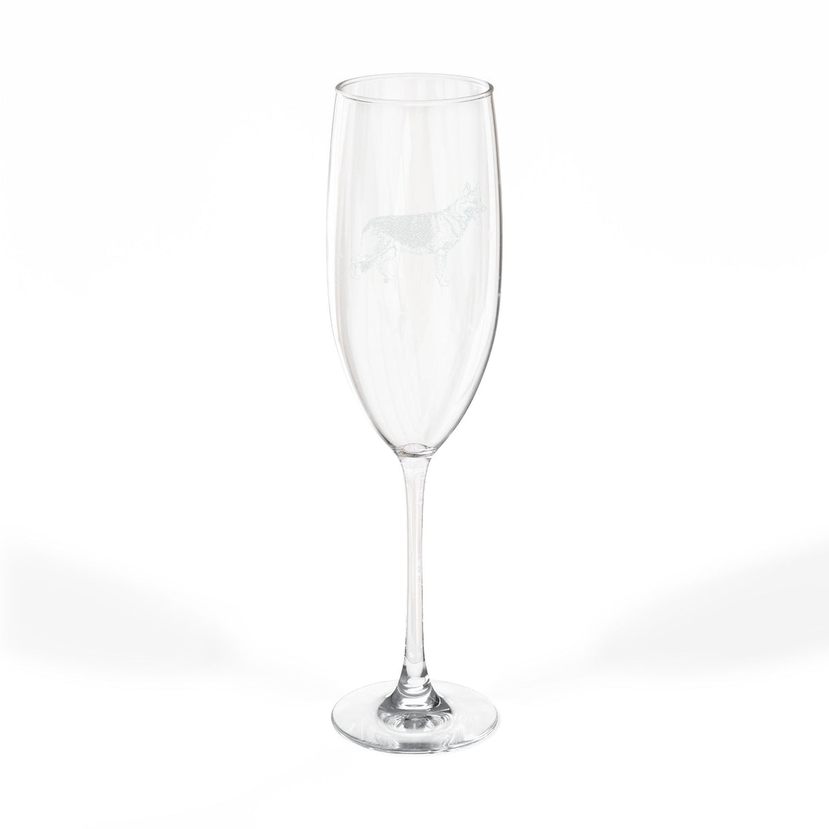 German Shepherd Engraved Champagne Flute