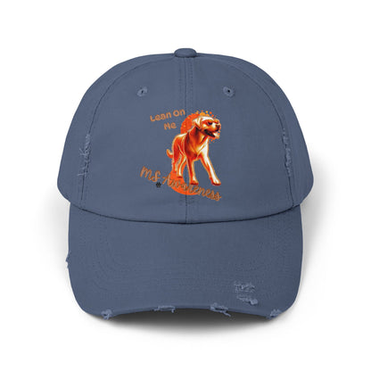 Labrador Retriever "Lean on Me" MS Awareness Distressed Cap